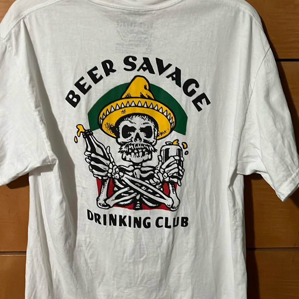 Beer Savage Drinking Club Beer Enthusiasts T-shirt Size Large